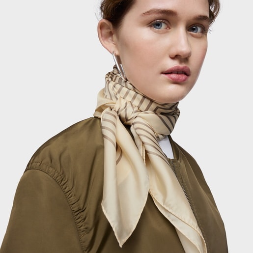 Tous Pañuelo cuadrado beige TOUS Maze Los más vendidos