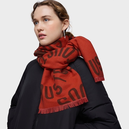 Tous Foulard naranja TOUS Round Logo Ventas relámpago