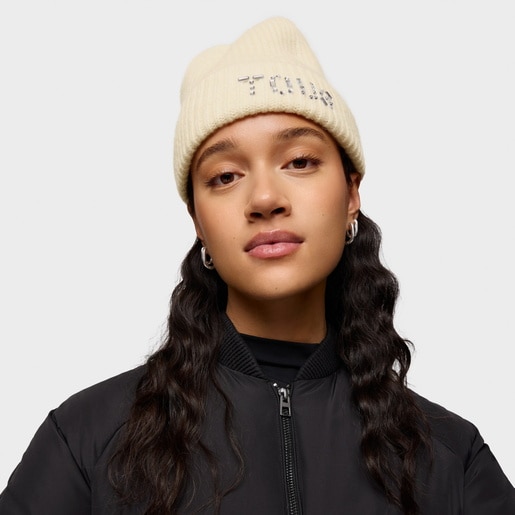Tous Gorro beanie beige TOUS Crystal Descuento