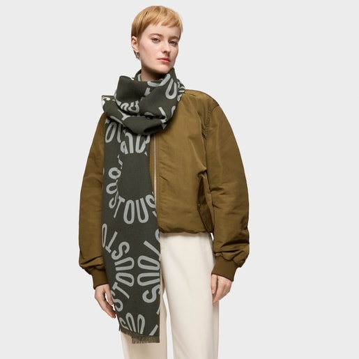 Tous Foulard caqui TOUS Round Logo Tienda