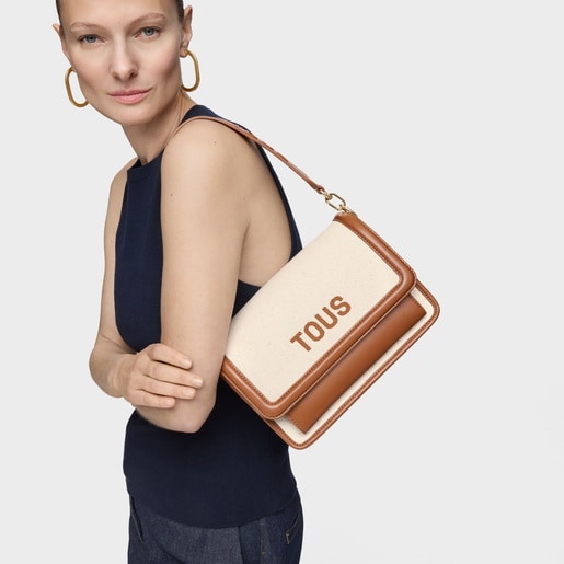 Tous Bandolera mediana camel Audree Canvas Precios de Black Friday