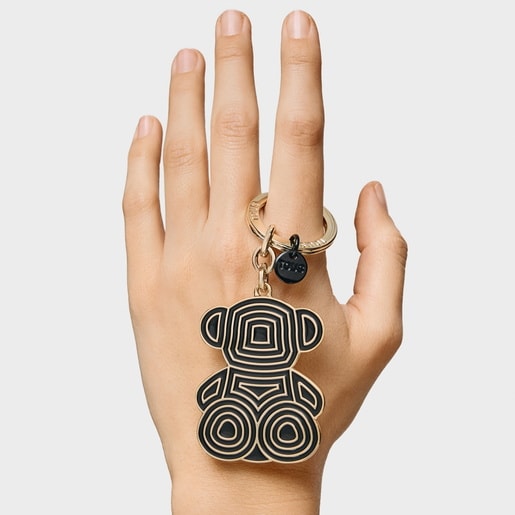 Tous Llavero negro Bold Bear Lines Último día