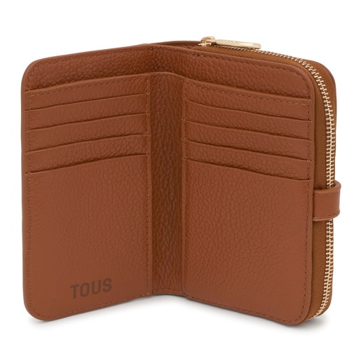 Tous Billetera de piel camel TOUS Buckles Descuentos del mes